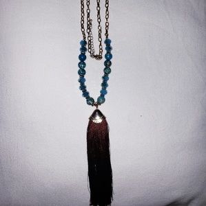 Women's Blue Boutique Long Necklace